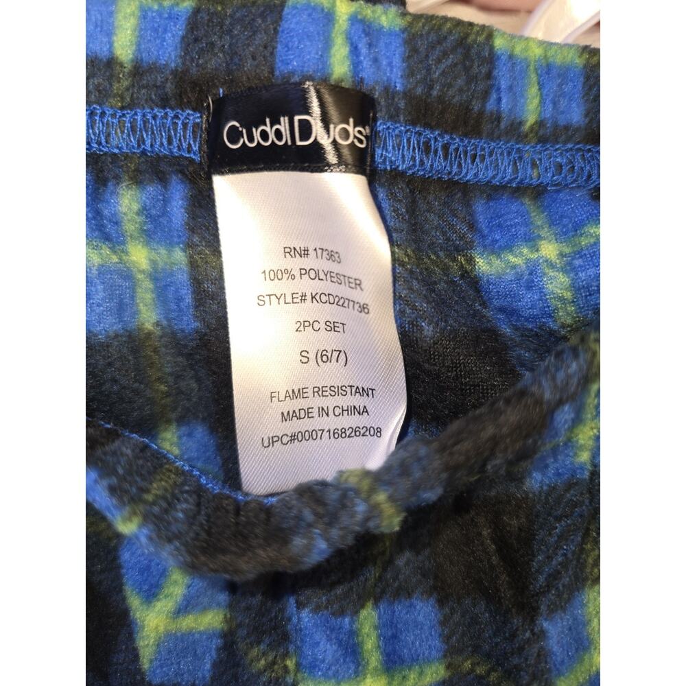 Cuddl Duds Pajama Pants Boys Size 6/7 Fleece - Picture 4 of 5